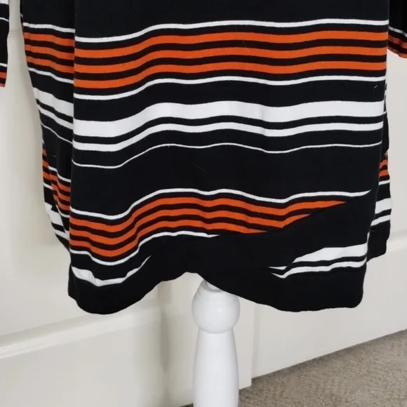 UG Apparel women's large GameDay OSU Cowboys striped top orange/black/white - Picture 3 of 10